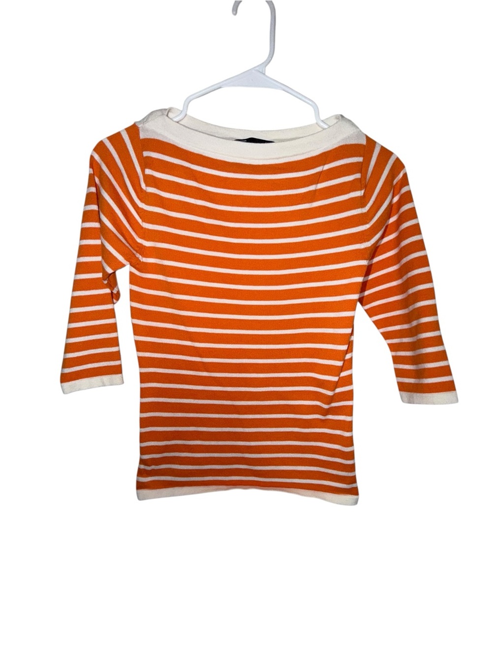 Zara Orange and White Striped Long Sleeve Kids Top